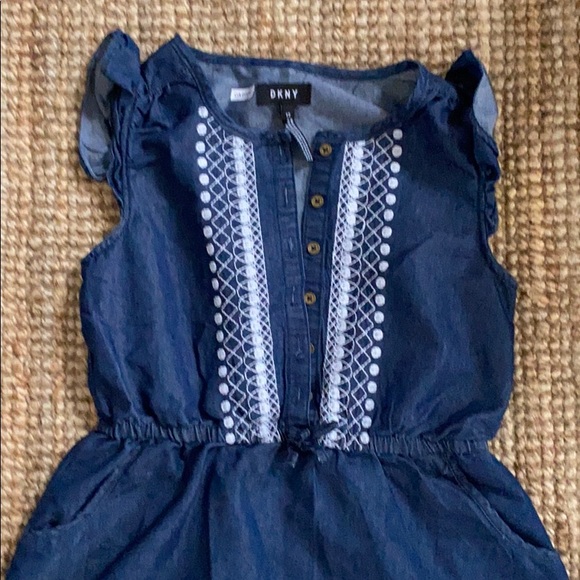 Girls DKNY denim dress - Picture 3 of 6